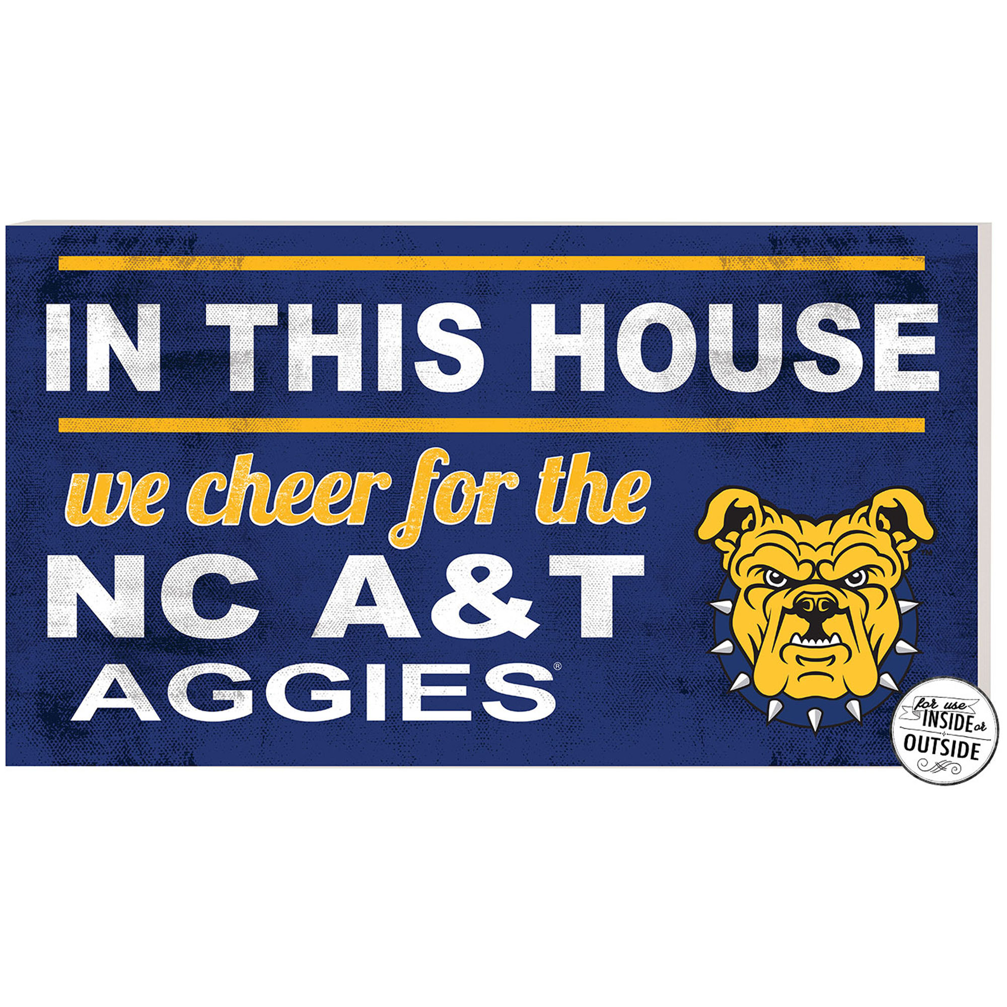 North Carolina A&T Aggies 11'' x 20'' Indoor/Outdoor In This House Sign