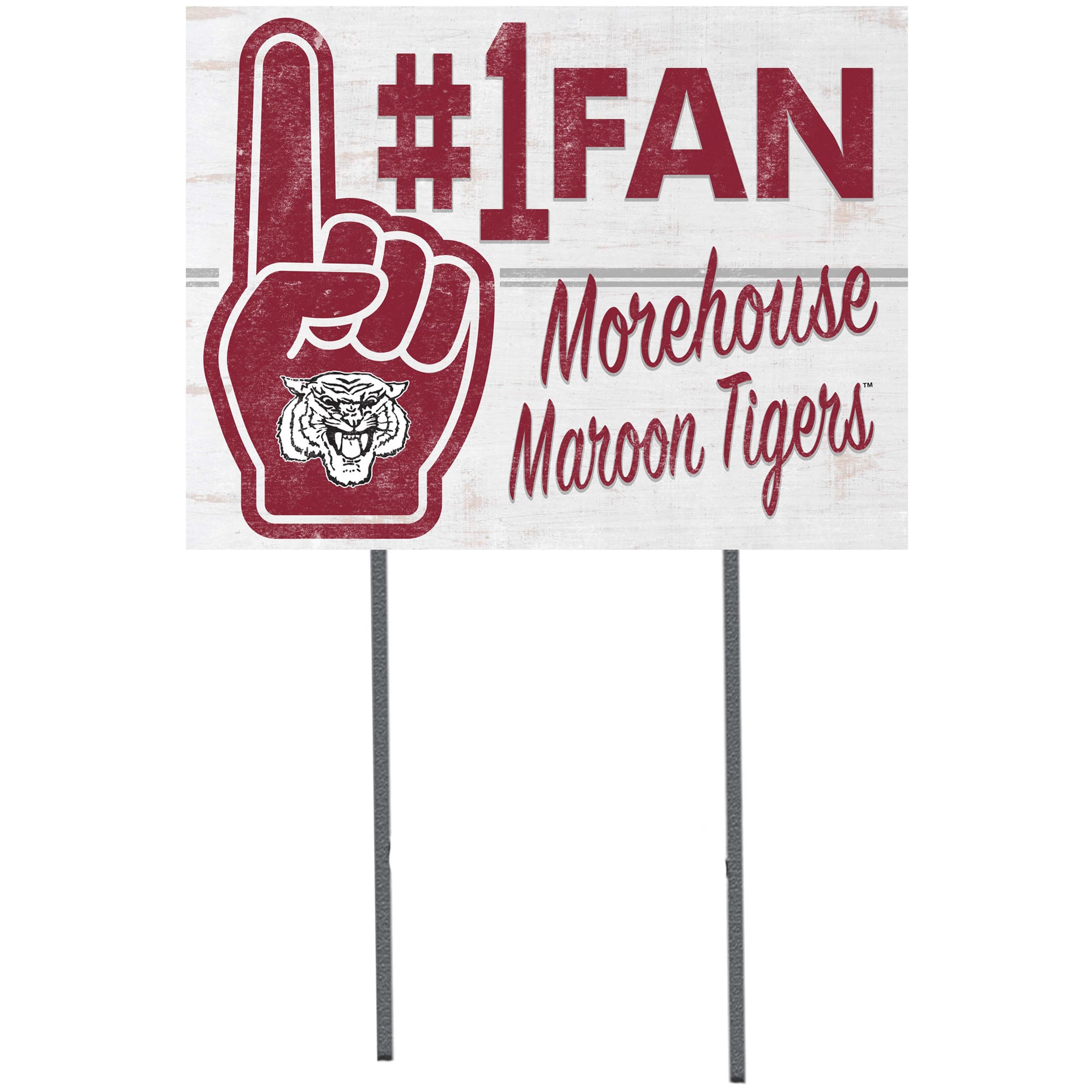 Morehouse Maroon Tigers 18'' x 24'' #1 Fan Yard Sign