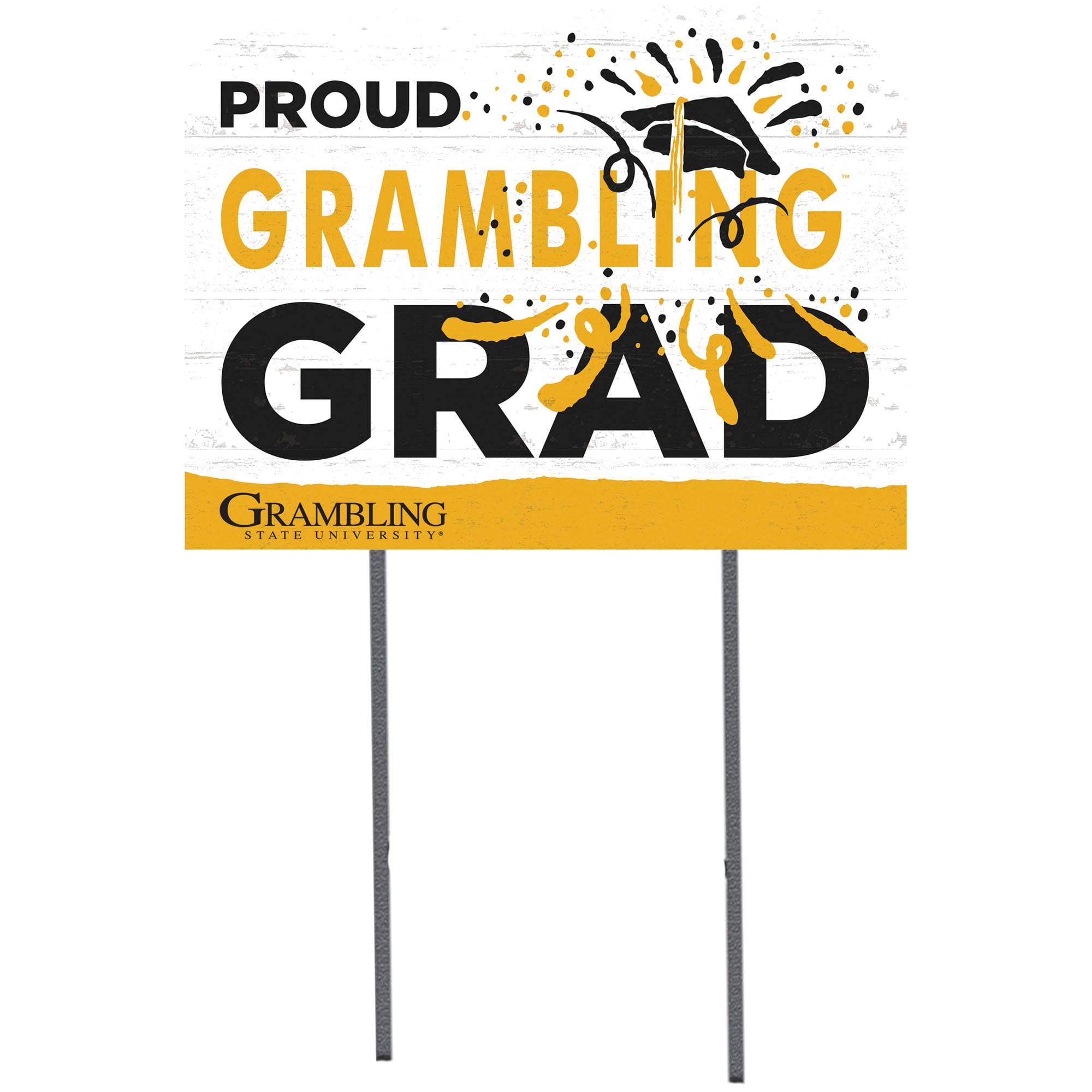 Grambling Tigers 18'' x 24'' Proud Grad Yard Sign