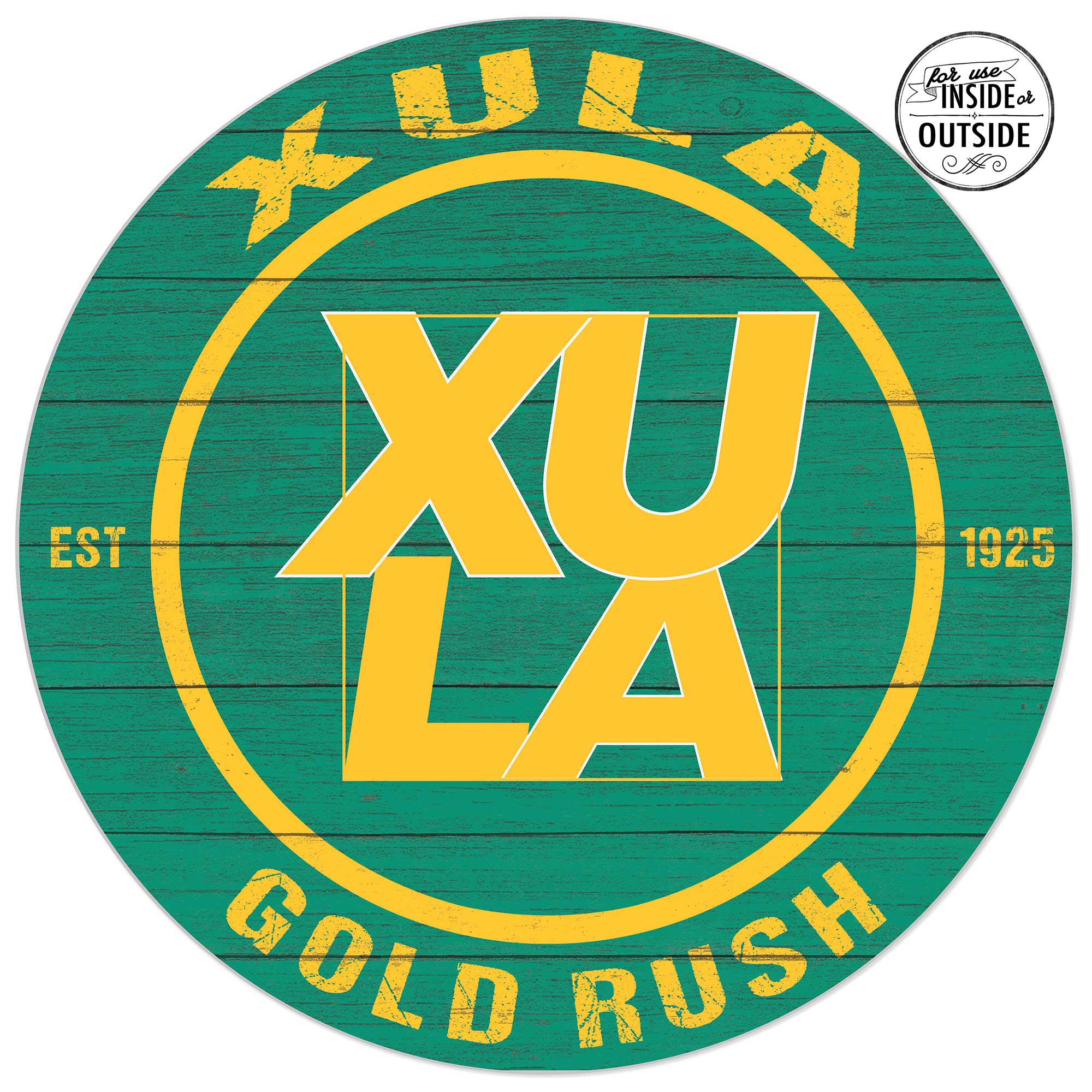XULA Gold 20'' x 20'' Indoor/Outdoor Circle Sign