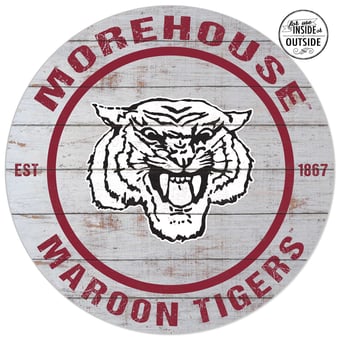Morehouse Maroon Tigers 20'' x 20'' Indoor/Outdoor Weathered Circle Sign