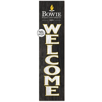 Bowie State Bulldogs 12'' x 48'' Welcome Outdoor Leaner