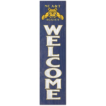 North Carolina A&T Aggies 12'' x 48'' Welcome Outdoor Leaner