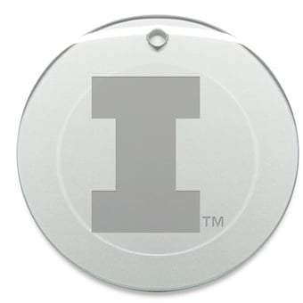 Illinois Fighting Illini Round Logo Ornament