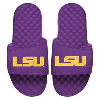 Youth ISlide Purple LSU Tigers Primary Logo Slide Sandals