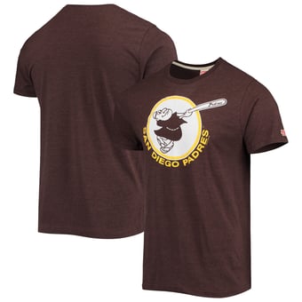 Men's Homage Brown San Diego Padres Hand-Drawn Logo Tri-Blend T-Shirt