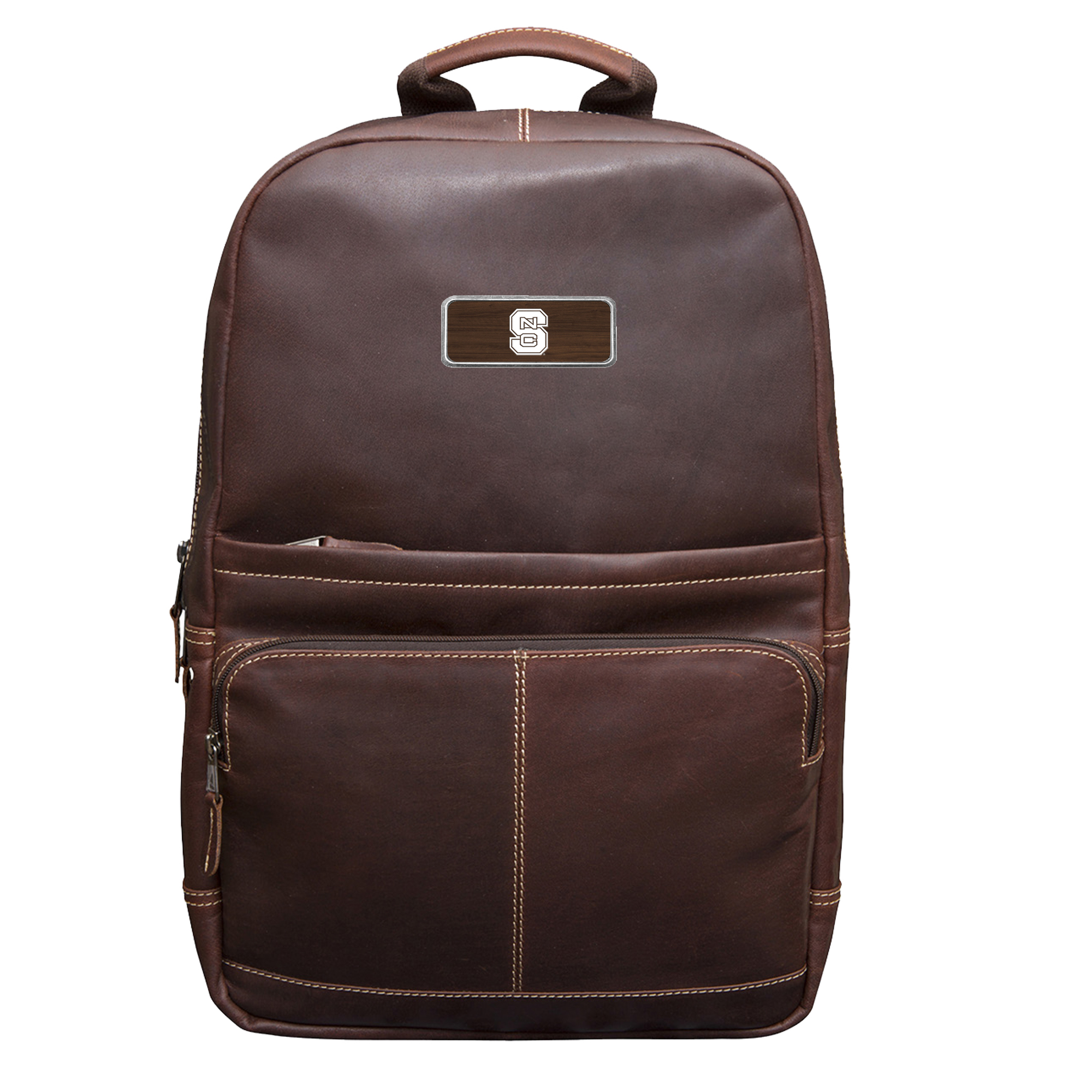 Brown NC State Wolfpack Logo Plate Kannah Canyon Backpack