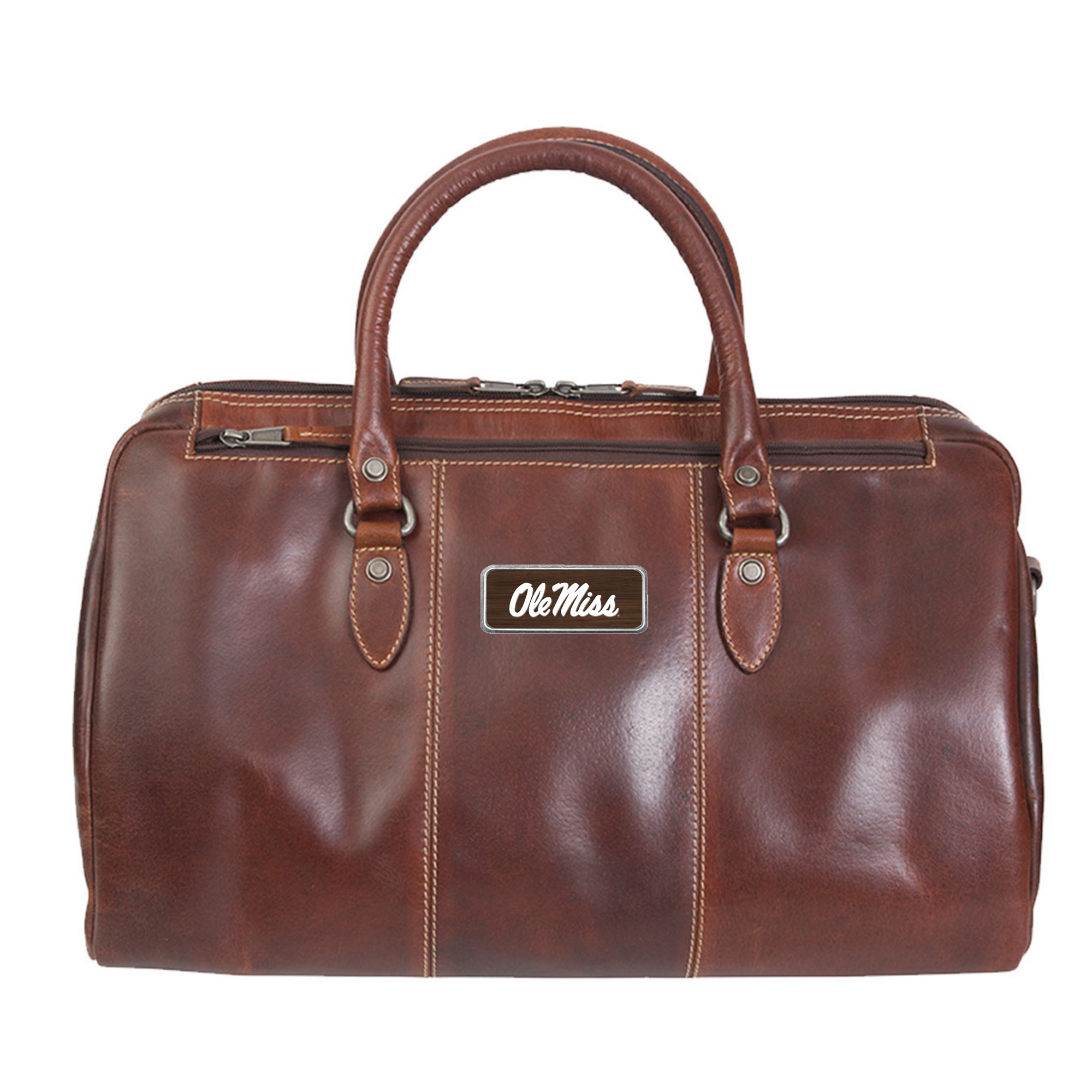 Brown Ole Miss Rebels Logo Plate Niagara Canyon Duffel Bag
