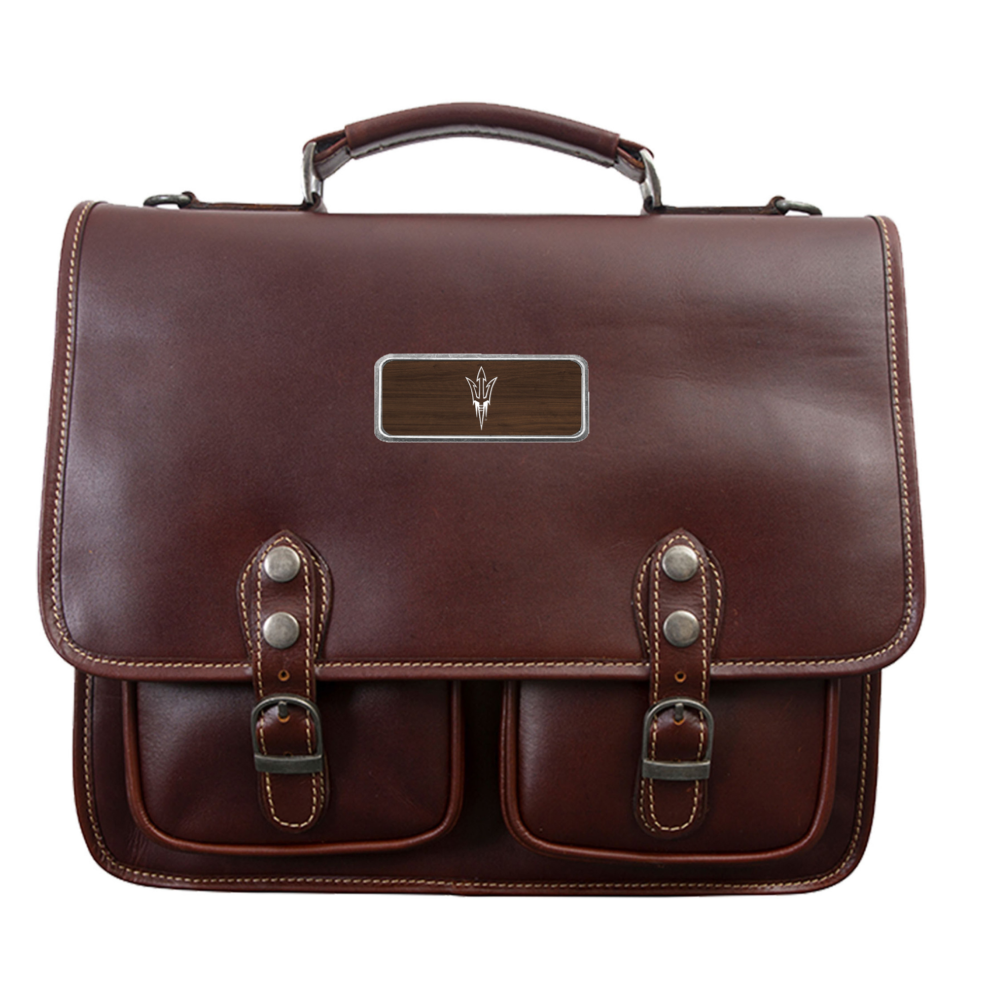 Brown Arizona State Sun Devils Logo Plate Sabino Canyon Briefcase