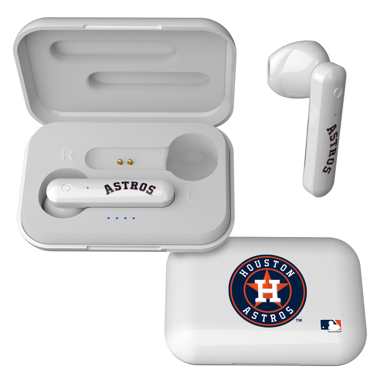 Keyscaper Houston Astros Wireless TWS Insignia Design Earbuds Keyscaper Houston Astros Wireless TWS Insignia Design Earbuds