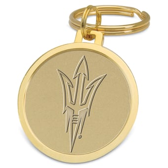 Gold Arizona State Sun Devils Split-Wire Logo Key Ring