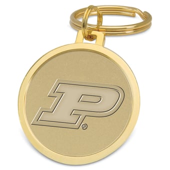 Gold Purdue Boilermakers Split-Wire Logo Key Ring