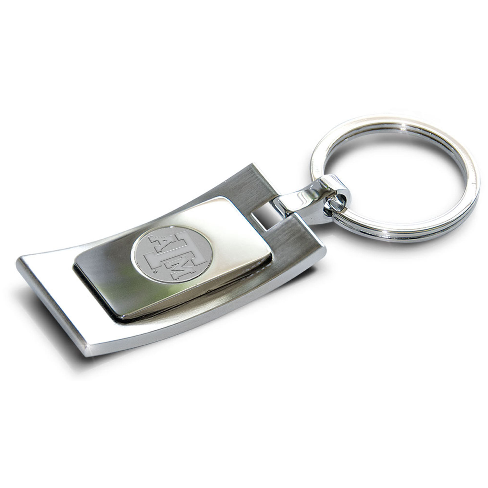 Silver Texas A&M Aggies Curved Logo Key Ring