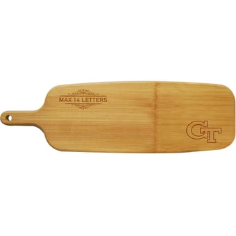 Georgia Tech Yellow Jackets Personalized Bamboo Paddle Serving Board