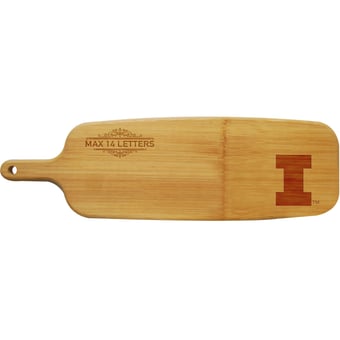 Illinois Fighting Illini Personalized Bamboo Paddle Serving Board