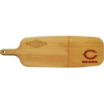 Chicago Bears Personalized Bamboo Paddle Serving Board