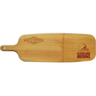 Cleveland Browns Personalized Bamboo Paddle Serving Board