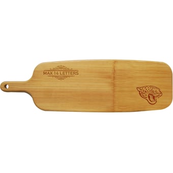 Jacksonville Jaguars Personalized Bamboo Paddle Serving Board