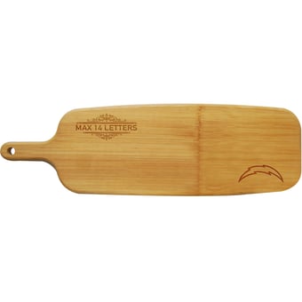 Los Angeles Chargers Personalized Bamboo Paddle Serving Board