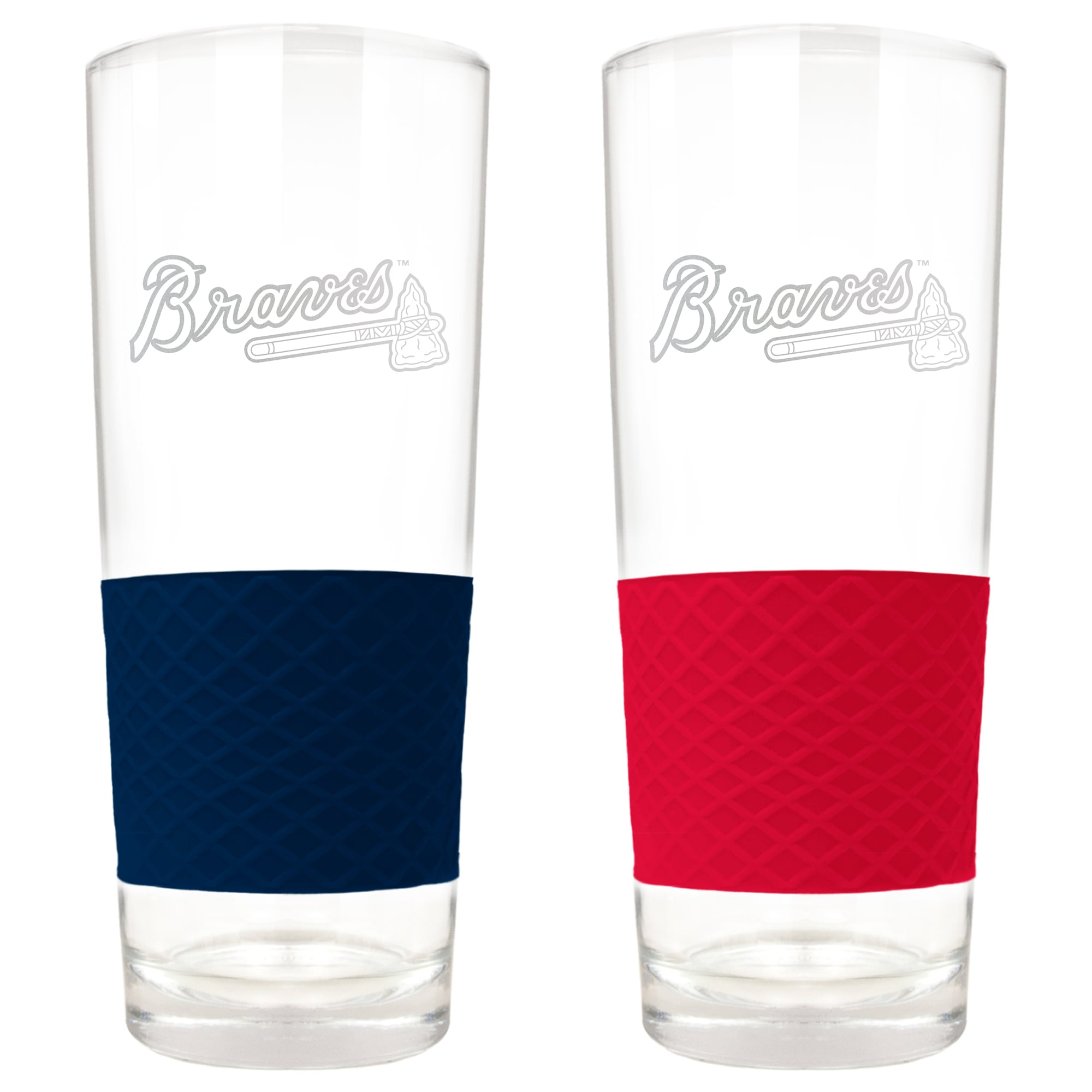 Atlanta Braves 22oz. Logo Score Pint Glass Two-Piece Set