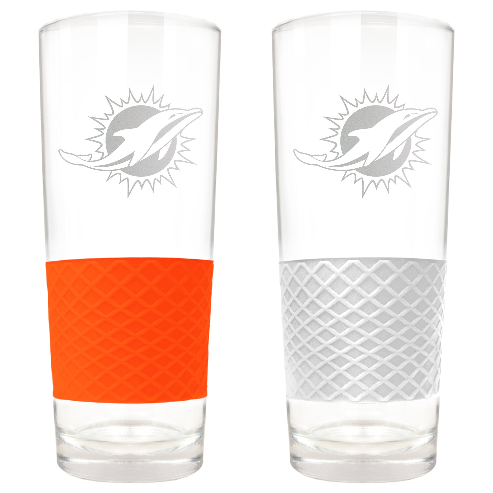Miami Dolphins 22oz. Logo Score Pint Glass Two-Piece Set