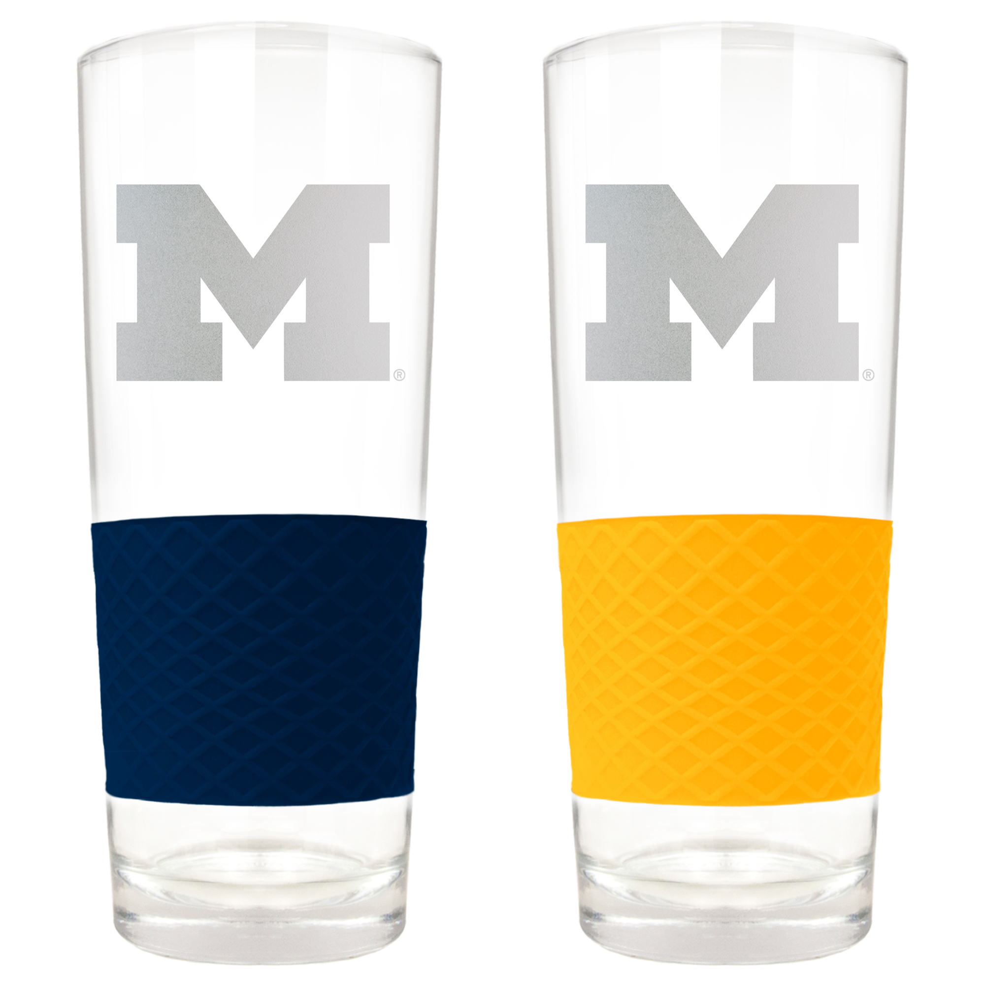 Michigan Wolverines 22oz. Logo Score Pint Glass Two-Piece Set