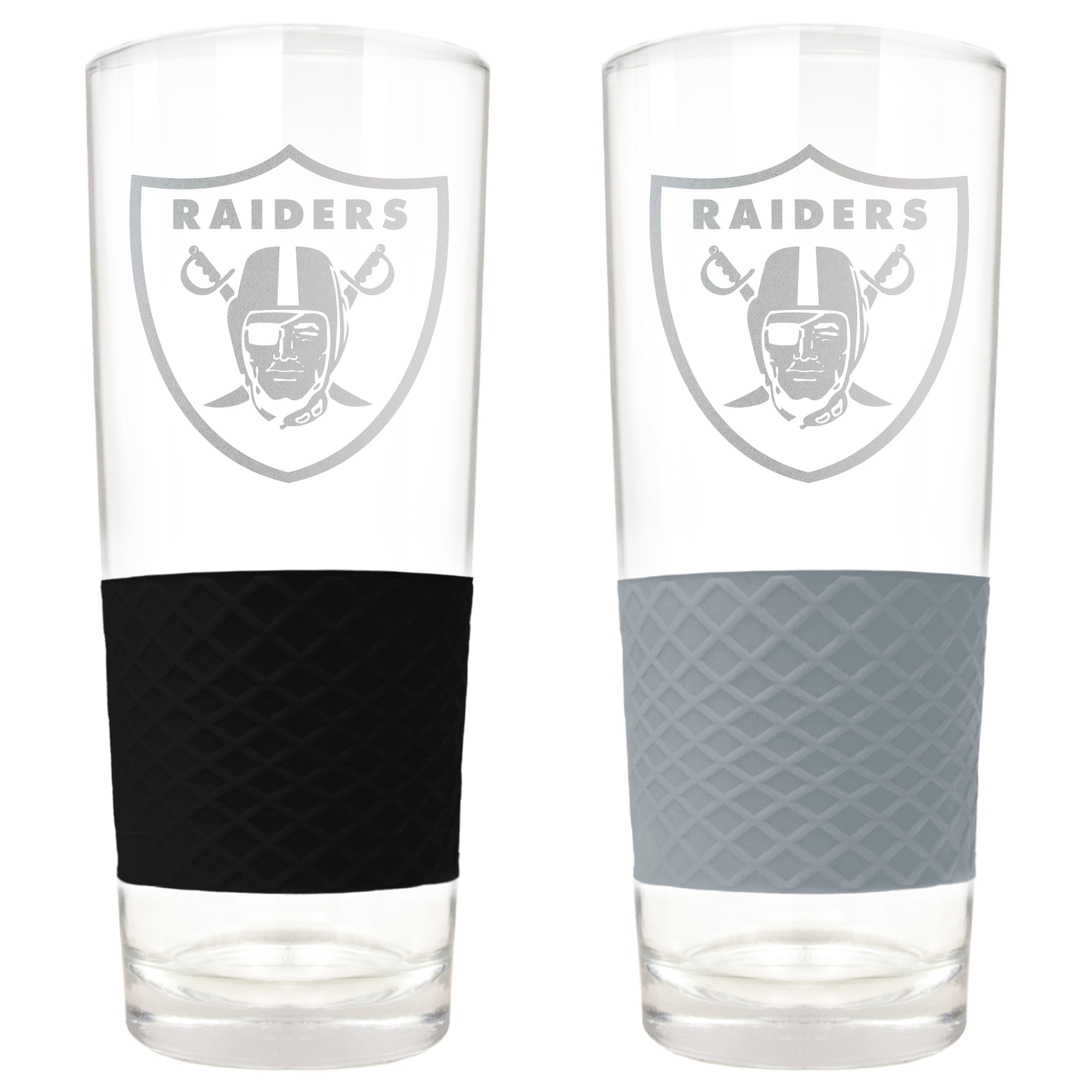 Las Vegas Raiders 22oz. Logo Score Pint Glass Two-Piece Set