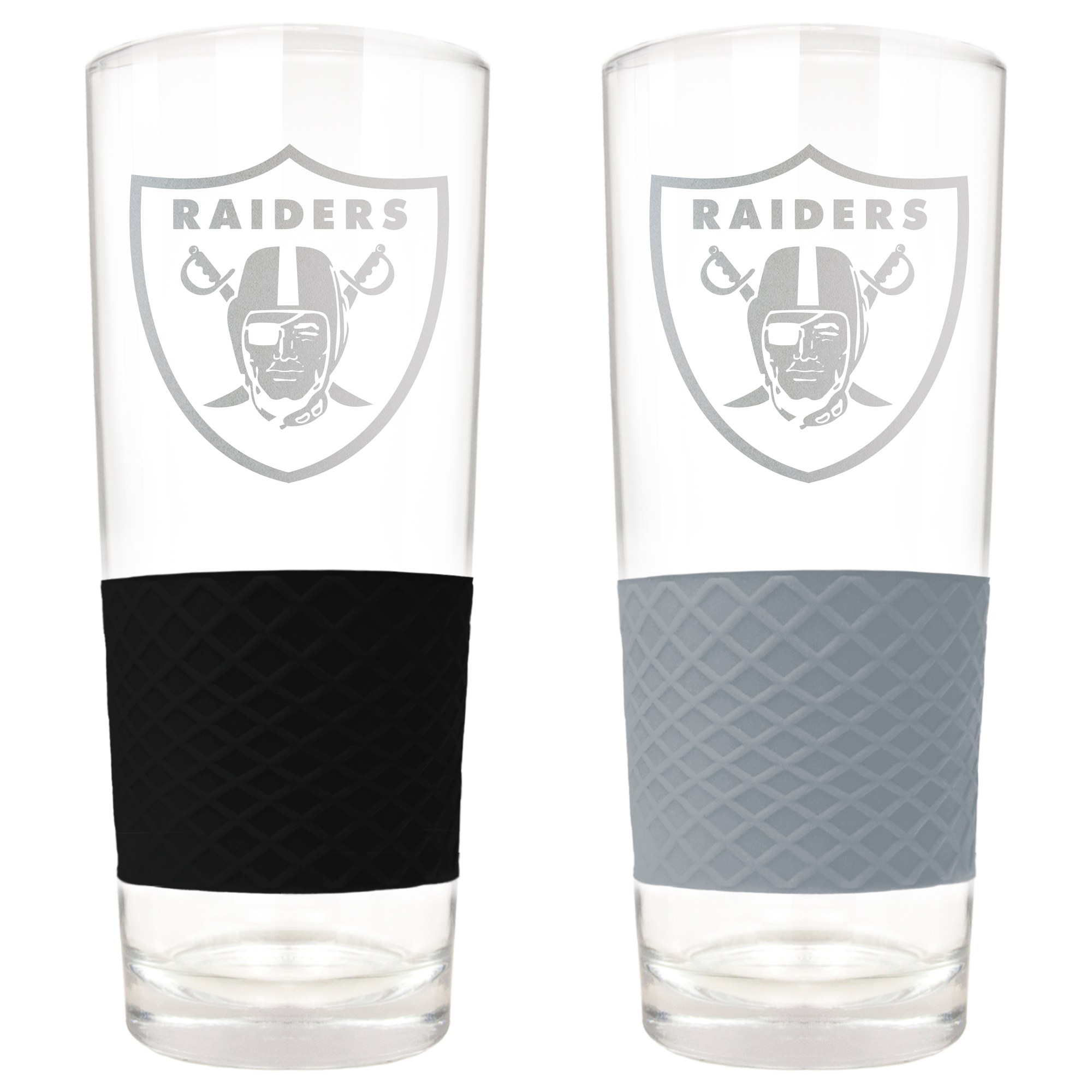 Las Vegas Raiders 22oz. Logo Score Pint Glass Two-Piece Set
