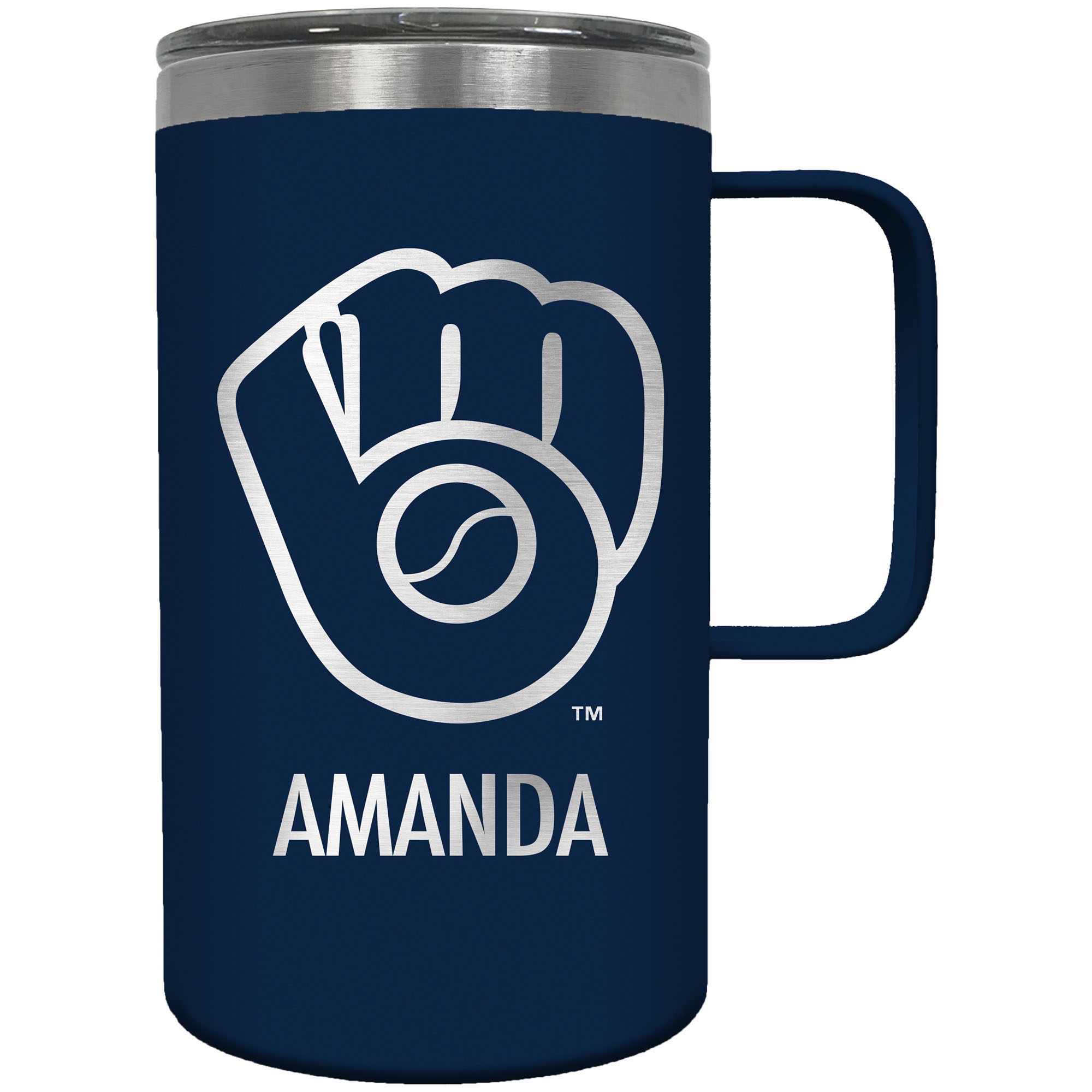 Milwaukee Brewers 18oz. Personalized Hustle Mug