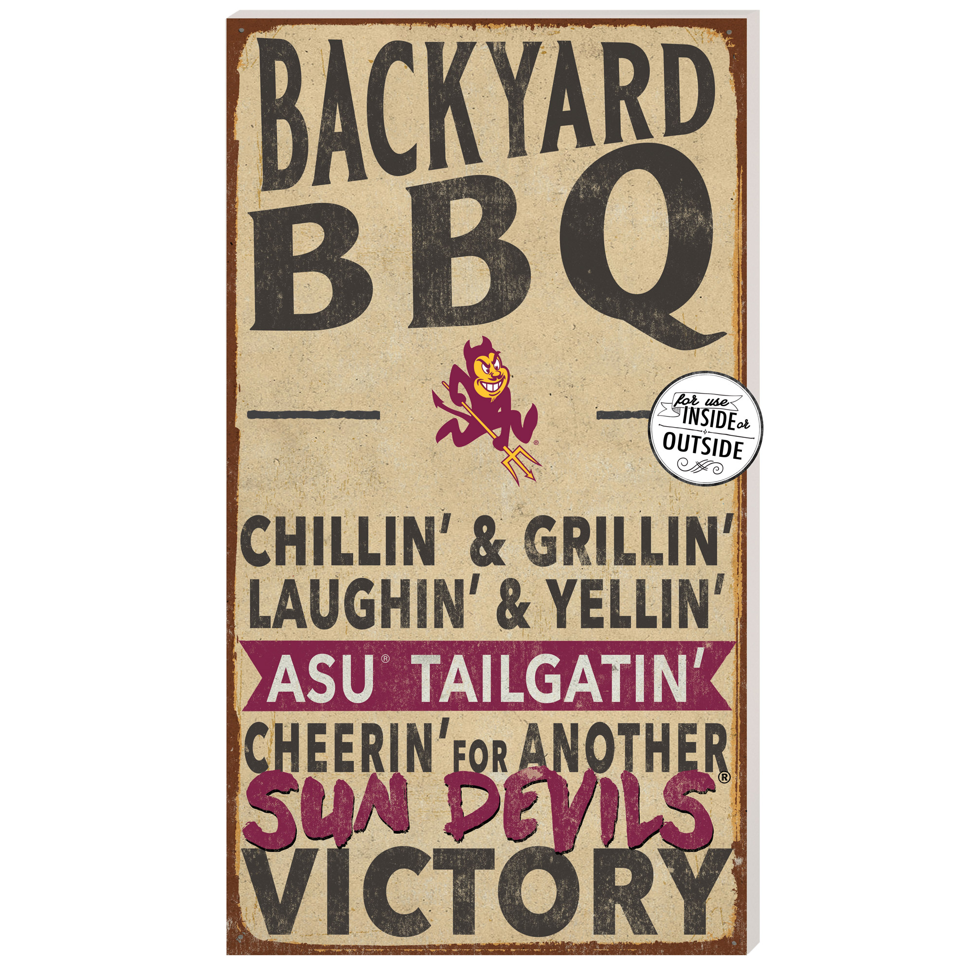 Arizona State Sun Devils 11'' x 20'' Indoor/Outdoor BBQ Sign