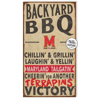 Maryland Terrapins 11'' x 20'' Indoor/Outdoor BBQ Sign