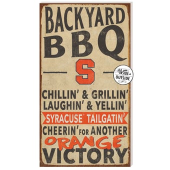 Syracuse Orange 11'' x 20'' Indoor/Outdoor BBQ Sign