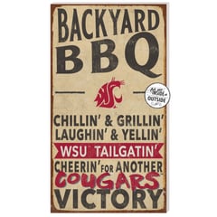 Washington State Cougars 11'' x 20'' Indoor/Outdoor BBQ Sign