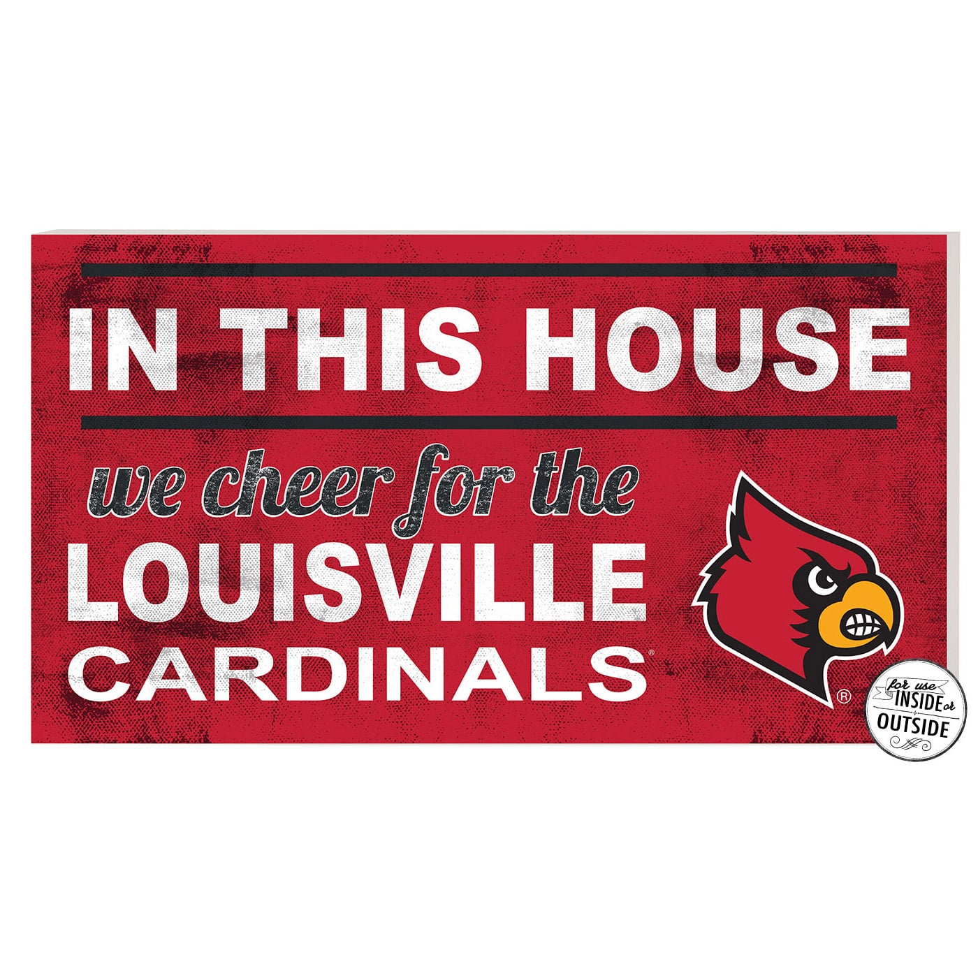 Louisville Cardinals 11'' x 20'' Indoor/Outdoor In This House Sign