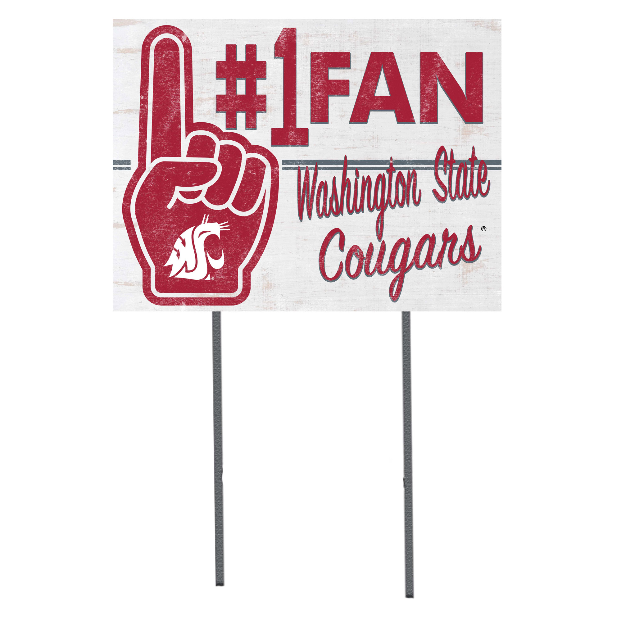 Washington State Cougars 18'' x 24'' #1 Fan Yard Sign
