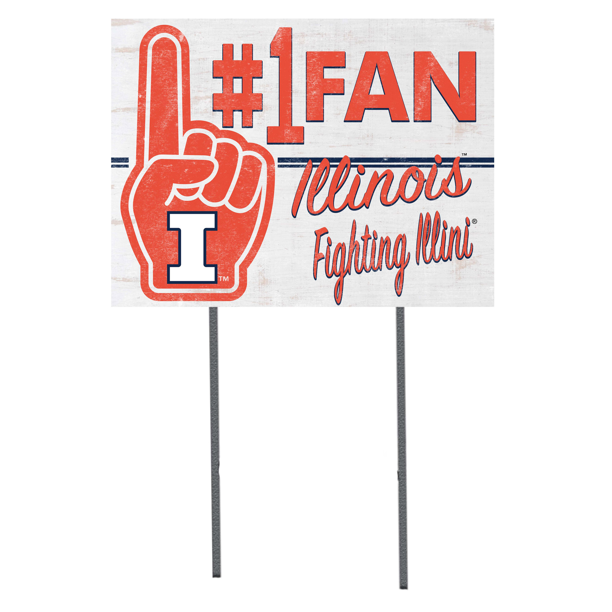 Illinois Fighting Illini 18'' x 24'' #1 Fan Yard Sign