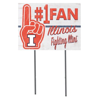 Illinois Fighting Illini 18'' x 24'' #1 Fan Yard Sign