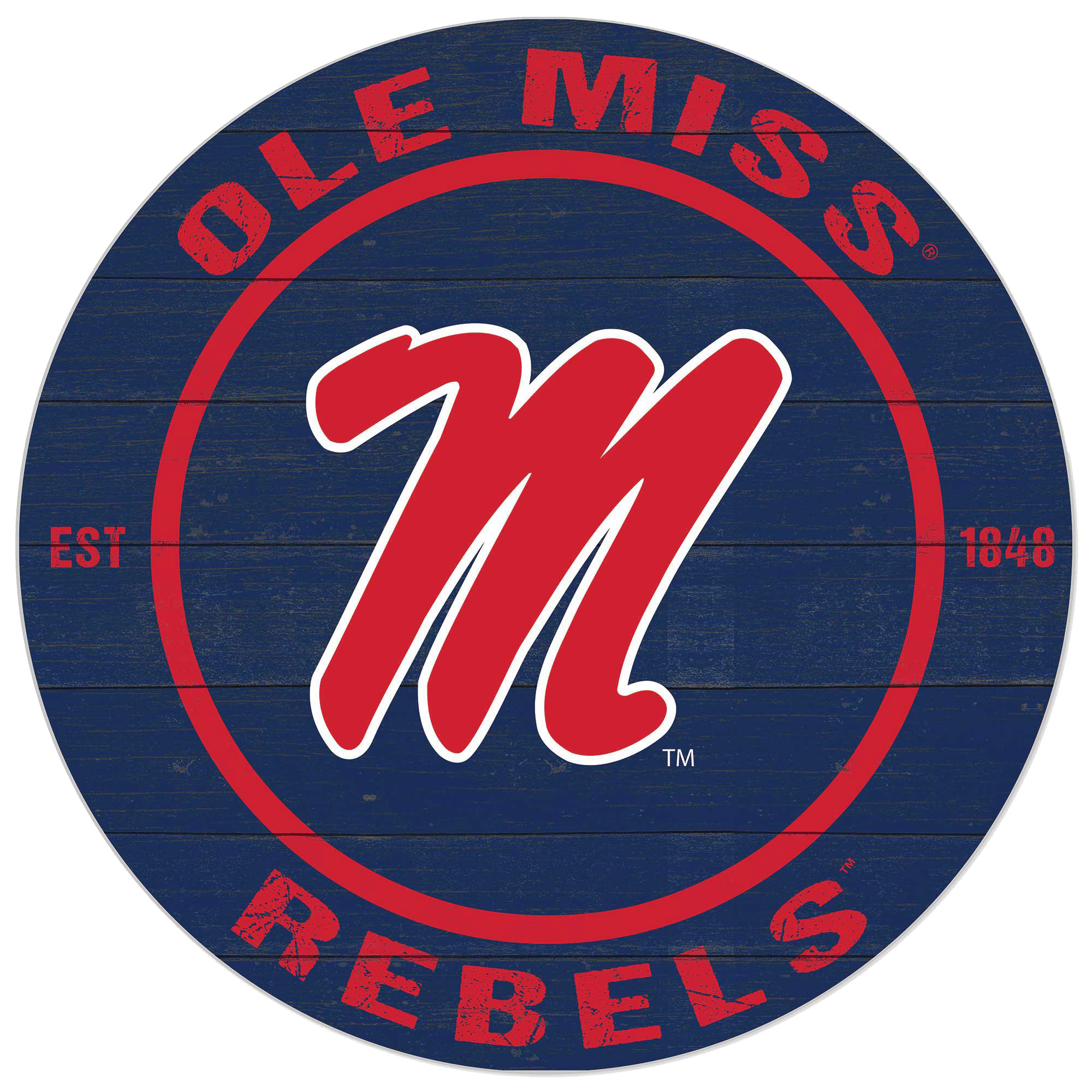 Ole Miss Rebels 20'' x 20'' Indoor/Outdoor Circle Sign