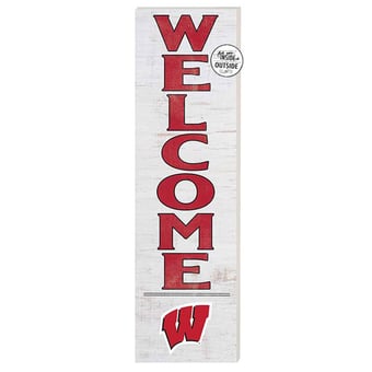 Wisconsin Badgers 10'' x 35'' Indoor/Outdoor Welcome Sign