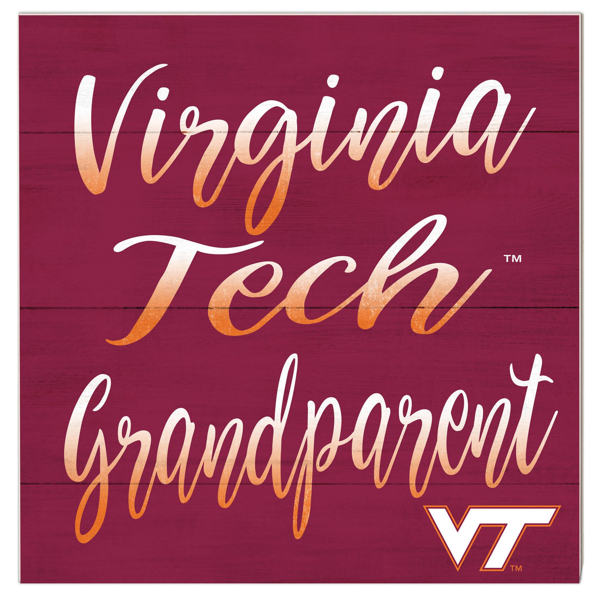 Virginia Tech Hokies 10'' x 10'' Grandparent Plaque