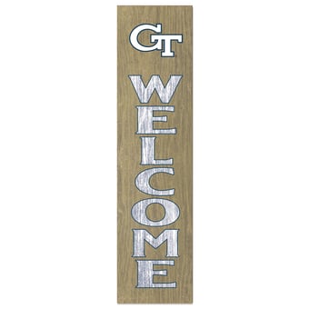 Georgia Tech Yellow Jackets 12'' x 48'' Welcome Outdoor Leaner