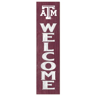 Texas A&M Aggies 12'' x 48'' Welcome Outdoor Leaner