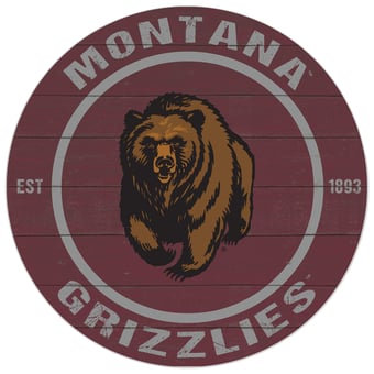 Montana Grizzlies 20'' x 20'' Indoor/Outdoor Circle Sign