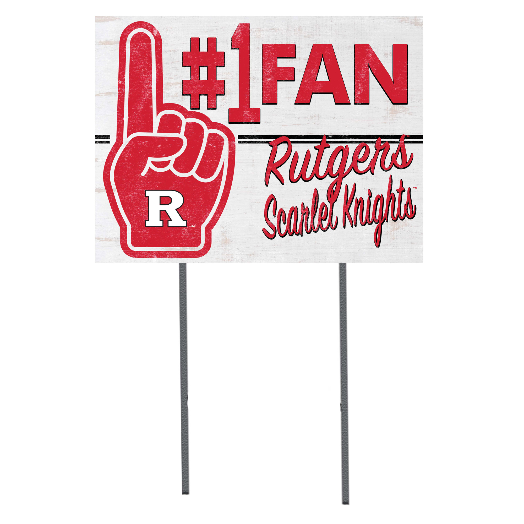 Rutgers Scarlet Knights 18'' x 24'' #1 Fan Yard Sign