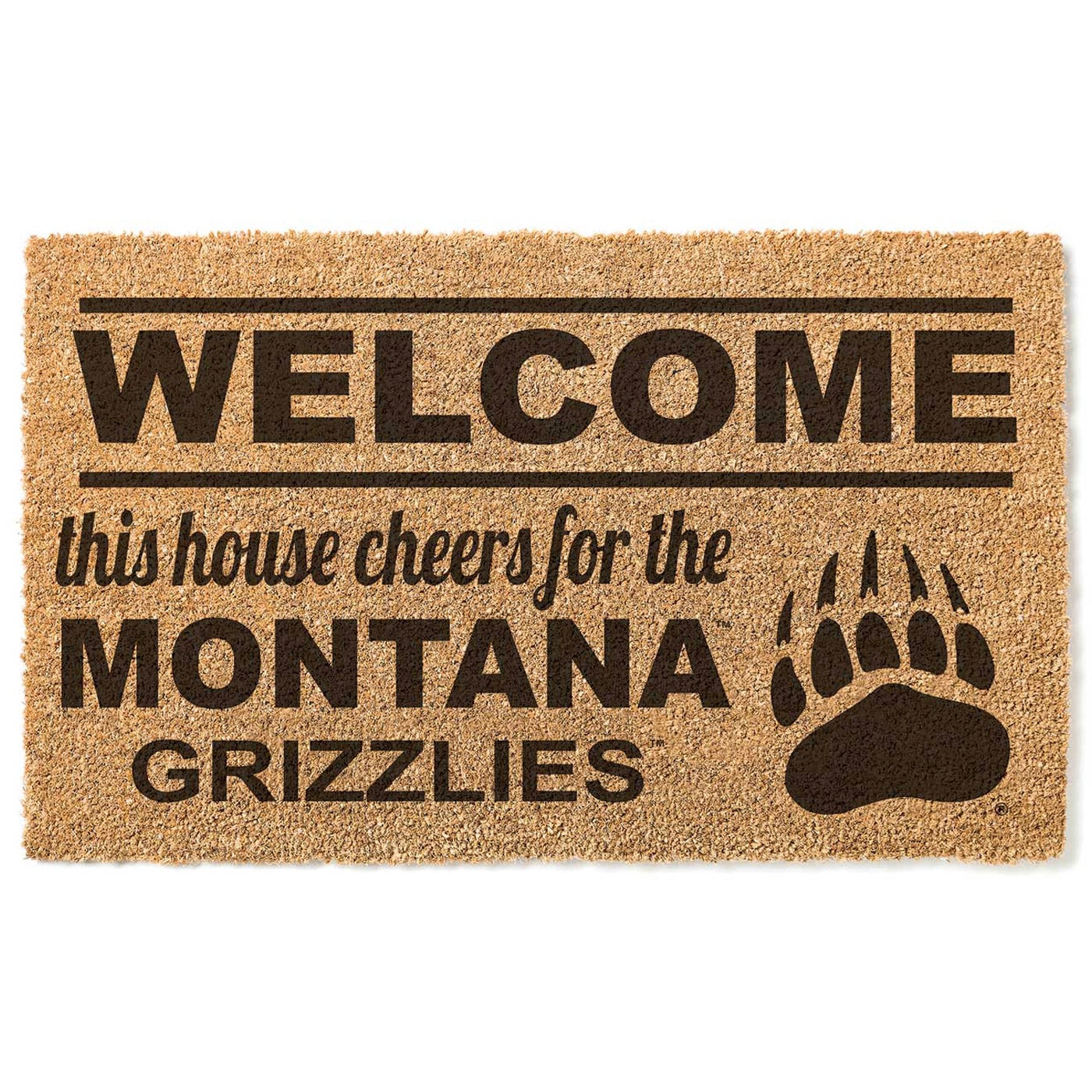 Montana Grizzlies 18" x 30" Welcome Doormat