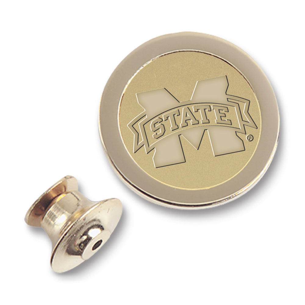 Gold Mississippi State Bulldogs Lapel Pin