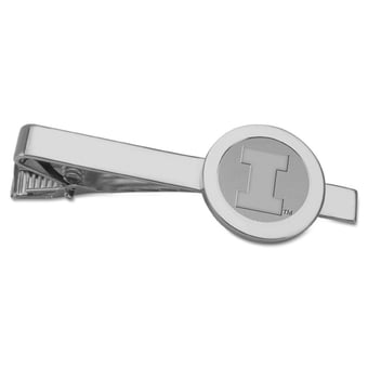 Silver Illinois Fighting Illini Tie Bar