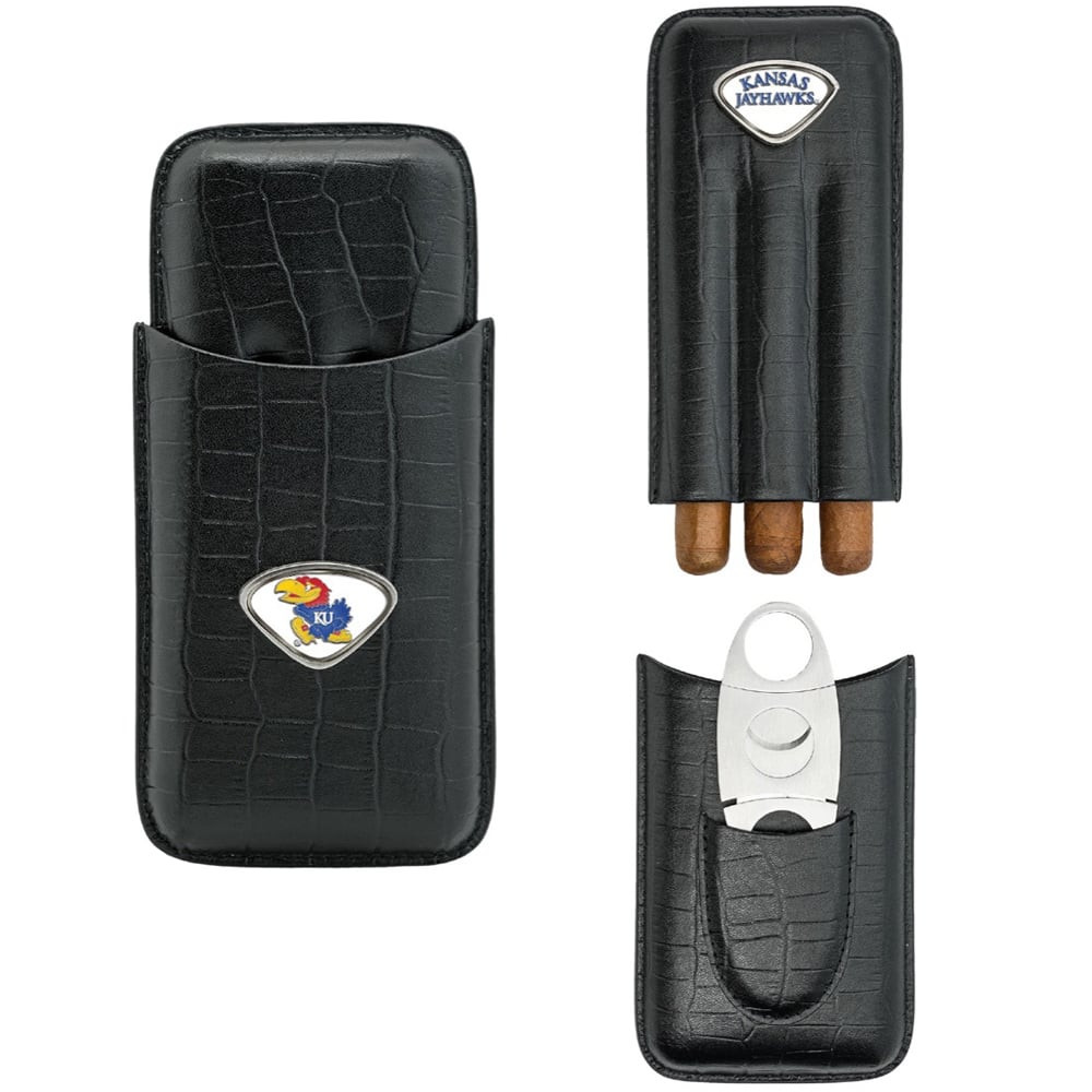 Black Kansas Jayhawks Cigar Case