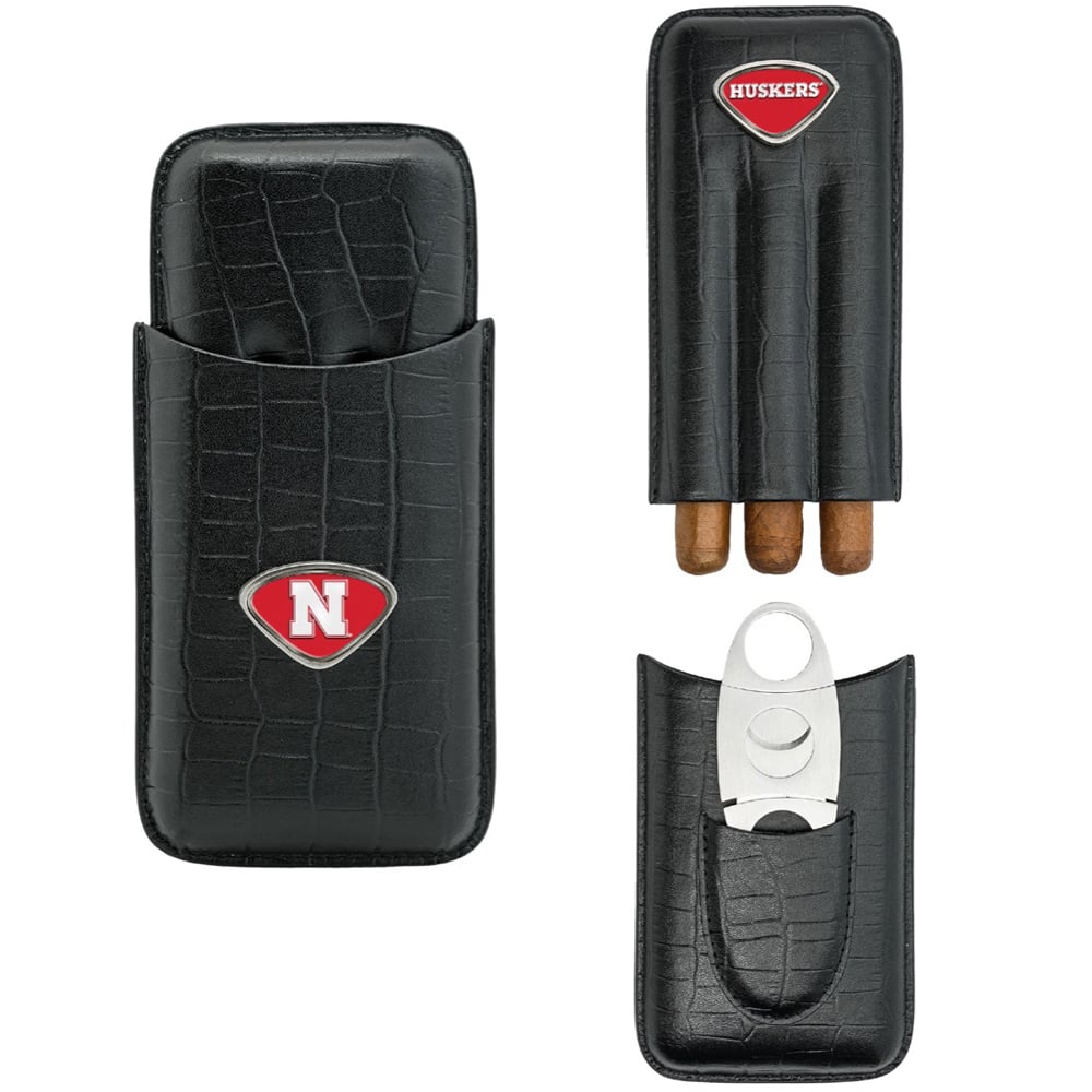 Black Nebraska Huskers Cigar Case
