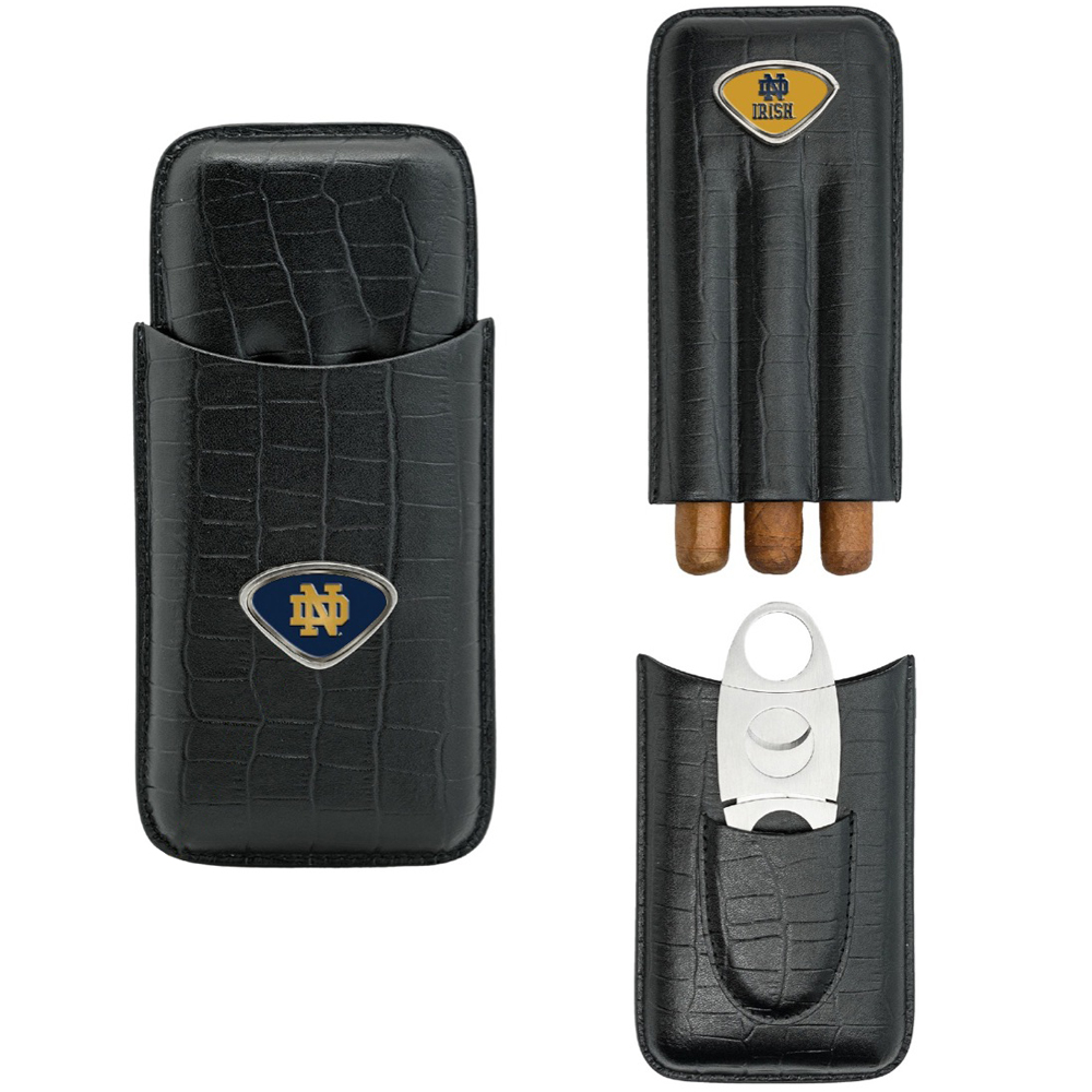 Black Notre Dame Fighting Irish Cigar Case